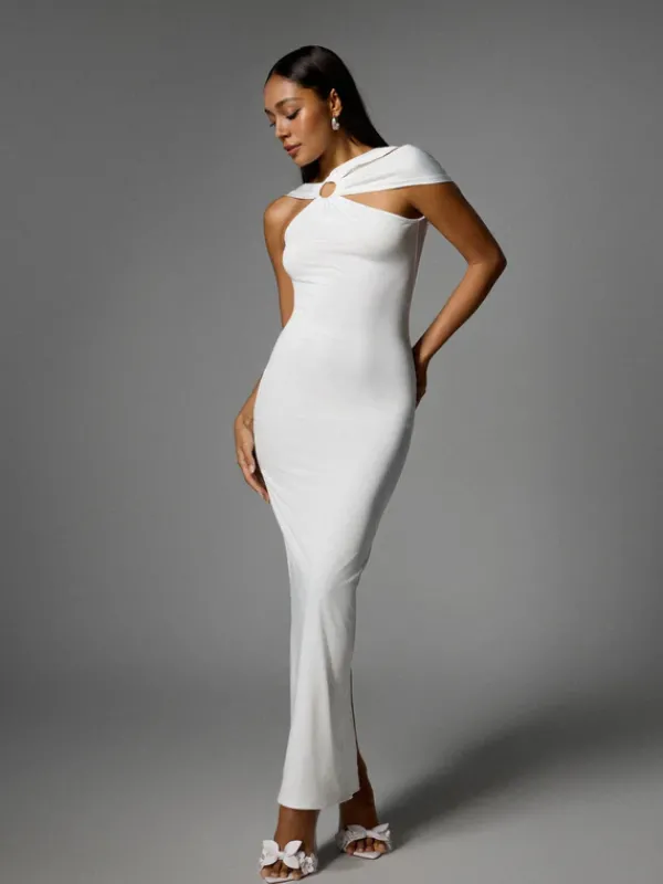 Dresses|Maxi Dresses*Mew Mews Fashion Dagnalie Backless Split Maxi Dress In White