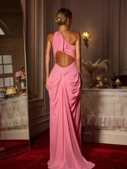 Dresses|Maxi Dresses*Mew Mews Fashion Daiki Halterneck Ruched Maxi Dress