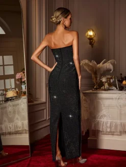 Dresses|Maxi Dresses*Bandage Daisuke Strapless Crystal Maxi Dress