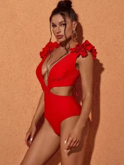 Bikini Sets|Swimwear*Mew Mews Fashion Danni Cutout Swimwear Two Piece Set In Red