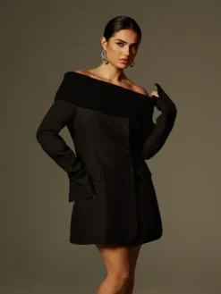 Dresses|Mini Dresses*Mew Mews Fashion Dexter Long Sleeve Button Up Blazer Dress