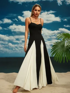 Dresses|Maxi Dresses*Mew Mews Fashion Didina Spaghetti Chiffon Maxi Dress