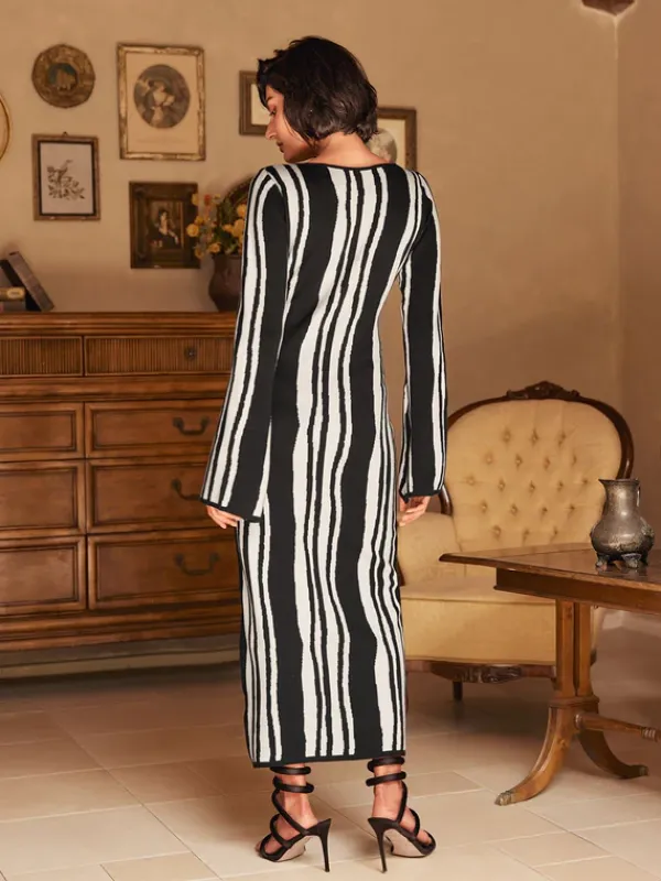 Dresses|Maxi Dresses*Mew Mews Fashion Duwayne Long Sleeve Knitted Maxi Dress