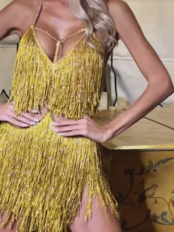 Embellishment|Dresses*Nuo Fansi Eadwyn Fringe Cutout Mini Dress