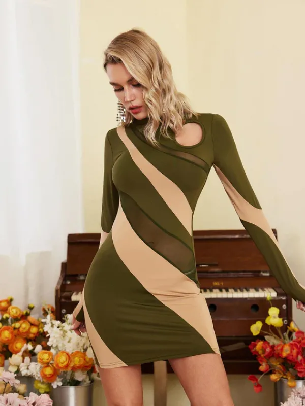 Dresses|Mini Dresses*Mew Mews Fashion Edmund Long Sleeve Cutout Mini Dress