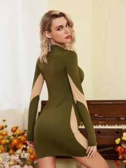 Dresses|Mini Dresses*Mew Mews Fashion Edmund Long Sleeve Cutout Mini Dress