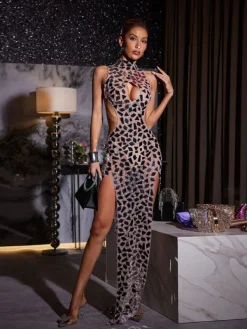 Embellishment|Dresses*Embellishment O/S Eithan Embellished Cutout Maxi Dress