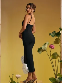 Dresses|Midi Dresses*Bandage Elihu Spaghetti Flower Midi Dress