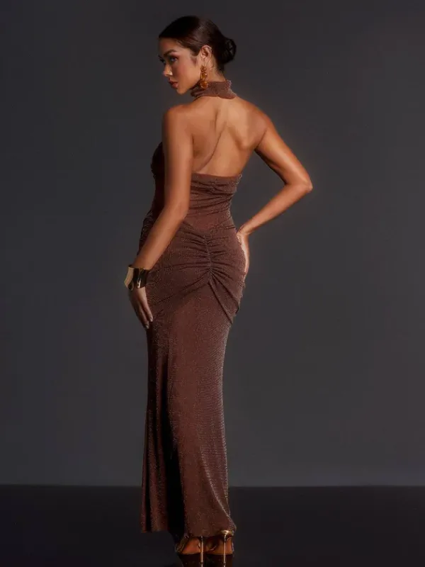 Dresses|Maxi Dresses*Mew Mews Fashion Elveva Strapless Ruched Maxi Dress
