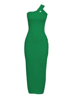 Dresses|Maxi Dresses*Mew Mews Fashion Emi One Shoulder Backless Maxi Dress In Green