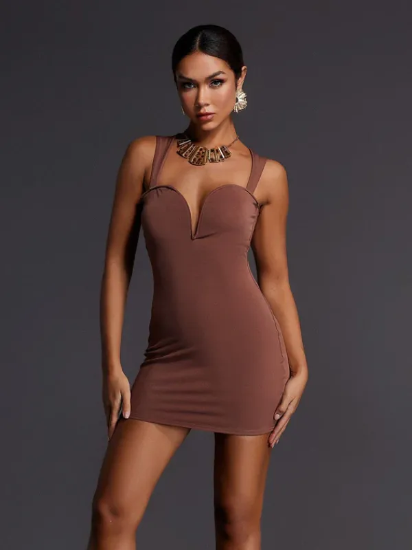 Dresses|Mini Dresses*Mew Mews Fashion Emmota Heart Cutout Mini Dress