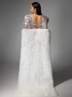 Dresses|Maxi Dresses*Jiu Bajia O/S Eorkonweald Sequin Tulle Maxi Dress