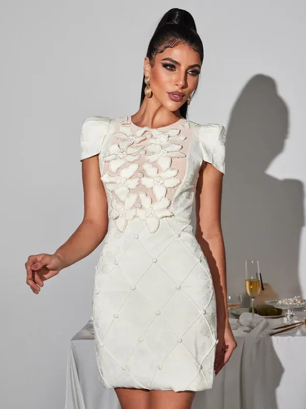 Dresses|Mini Dresses*Mew Mews Fashion Ephigenie Flower Pearl Mini Dress