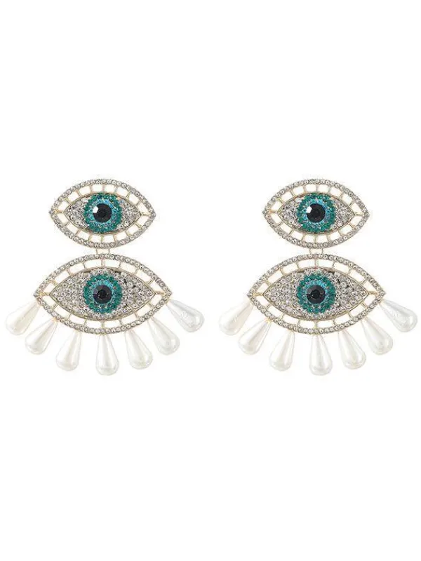 Earrings*Mew Mews Fashion Eye Pearls Earrings