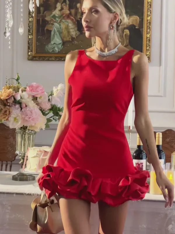 Dresses|Mini Dresses*Mew Mews Fashion Fahri Sleeveless Ruched Mini Dress