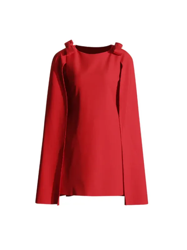 Dresses|Mini Dresses*Mew Mews Fashion Faustina Bow Cape Mini Dress