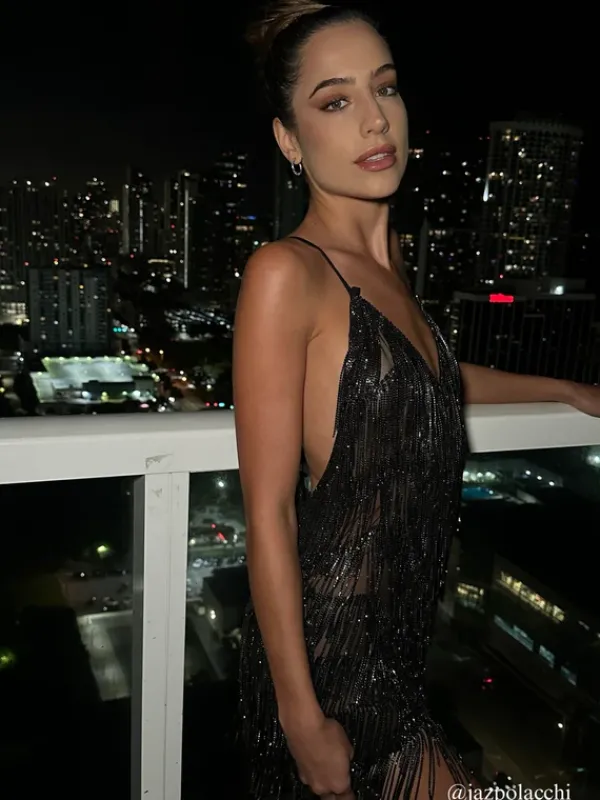 Embellishment|Dresses*Embellishment Fiadh Crystal Chain Fringe Mesh Mini Dress In Black