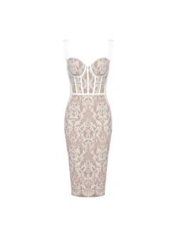 Dresses|Midi Dresses*Bandage Finbar Lace Dress In White