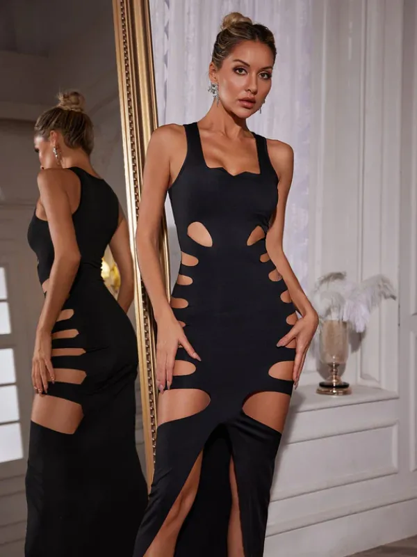 Dresses|Maxi Dresses*Mew Mews Fashion Fitzgerald Cutout Split Maxi Dress