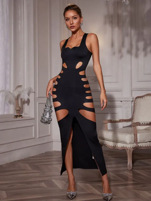 Dresses|Maxi Dresses*Mew Mews Fashion Fitzgerald Cutout Split Maxi Dress