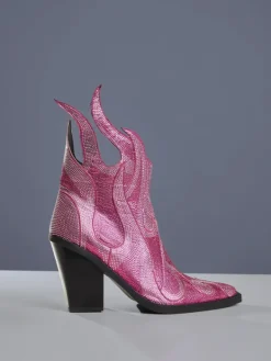 Shoes*Mew Mews Fashion Freidier Fire Crystal Boots