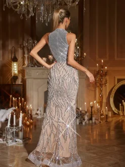 Embellishment|Dresses*Lu Yili Geffrey Sequin Maxi Dress
