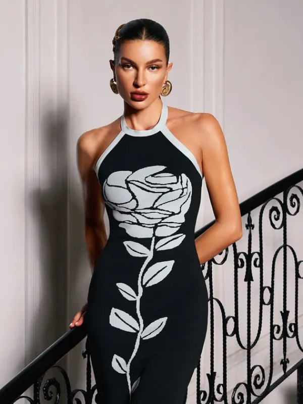 Dresses|Midi Dresses*Bandage Gifford Halterneck Flower Midi Dress