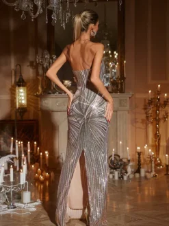 Embellishment|Dresses*Lu Yili Graeden Strapless Sequin Maxi Dress