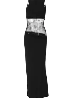 Dresses|Midi Dresses*Mew Mews Fashion Gryvath Backless Lace Midi Dress In Black