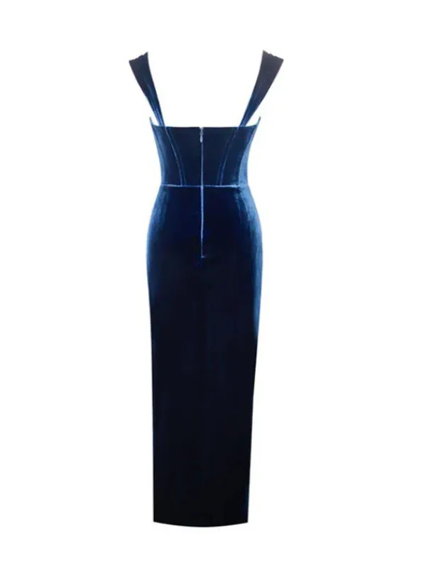 Dresses|Midi Dresses*Mew Mews Fashion Guine Asymmetric Velvet Dress
