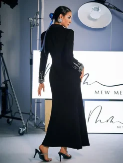 Dresses|Maxi Dresses*Mew Mews Fashion Hassan Rhinestone Blazer Dress In Black