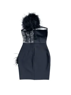 Dresses|Mini Dresses*Bandage Hayes One Shoulder Feather Dress