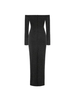 Dresses|Maxi Dresses*Mew Mews Fashion Hedwig Off Shoulder Rhinestone Cutout Maxi Dress