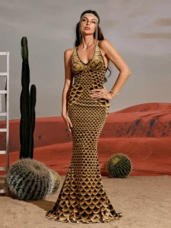Embellishment|Dresses*Embellishment Hosea Printed Mermaid Maxi Dress
