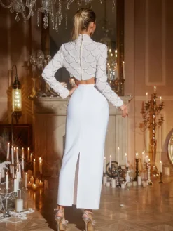 Sets & Co-ords*Bandage Iekika Pearl Sequin Skirt Set