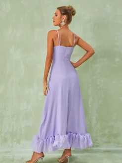 Dresses*Mew Mews Fashion Ilsa Spaghetti Maxi Dress In Violet