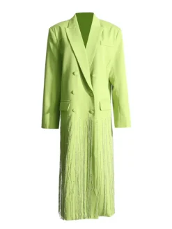 Coats & Jackets|Blazers*Mew Mews Fashion Inigo Crystal Fringe Blazer Coat