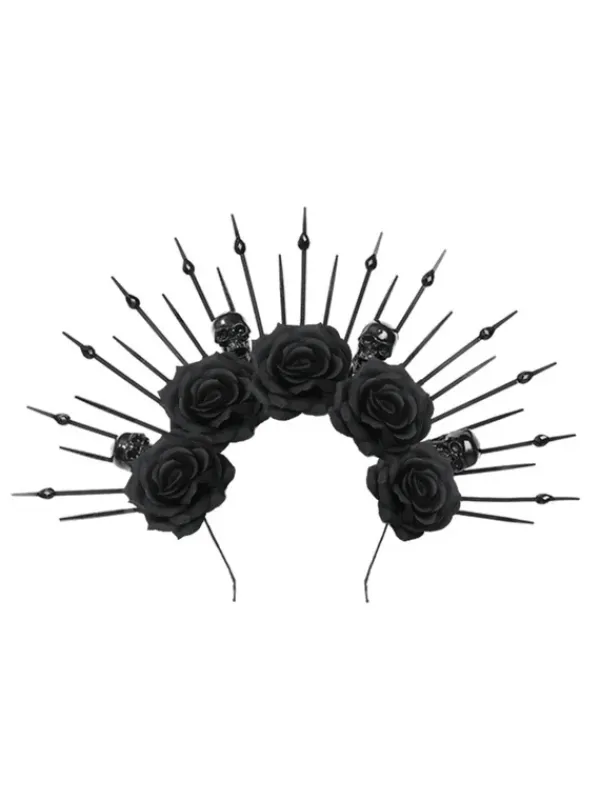 Headwear*Mew Mews Fashion Isandro Flower Skull Crown