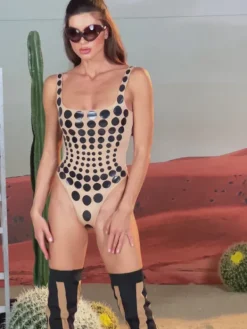 Bodysuits|Tops*Mew Mews Fashion Ishi Dot Printed Bodysuit