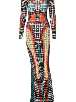 Dresses|Maxi Dresses*Mew Mews Fashion Ishi Off Shoulder Maxi Dress In Multi