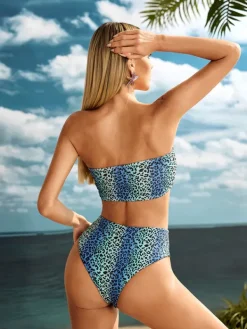 Bikini Sets|Swimwear*Mew Mews Fashion Ivoryx Leopard Bikini Two Piece Set