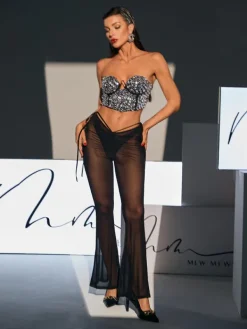 Tops*Bandage Izaiah Rhinestone Crop Top