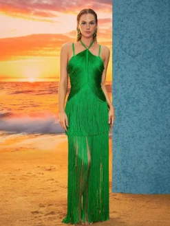 Maxi Dresses|Dresses*Bandage Izumi Fringe Maxi Dress