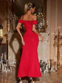 Dresses|Maxi Dresses*Mew Mews Fashion Jaidee V Neck Twisted Maxi Dress