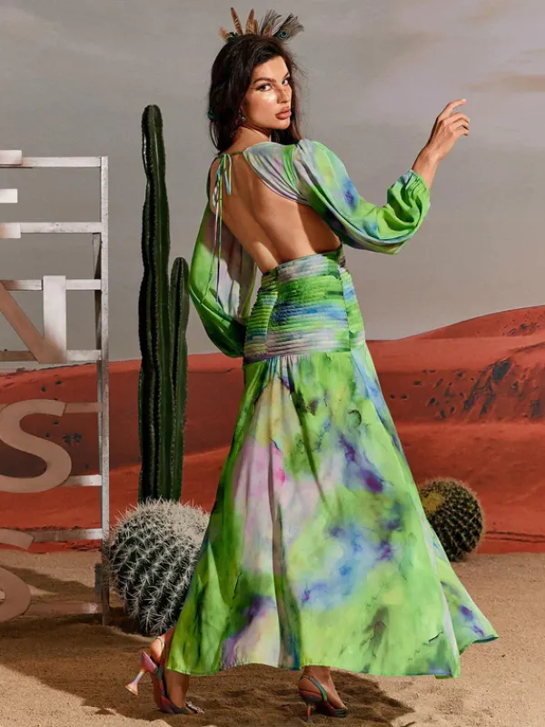 Dresses|Maxi Dresses*Mew Mews Fashion Janay Printed Cutout Maxi Dress