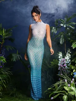 Embellishment|Dresses*Embellishment Jenji Seashell Rhinestone Maxi Dress