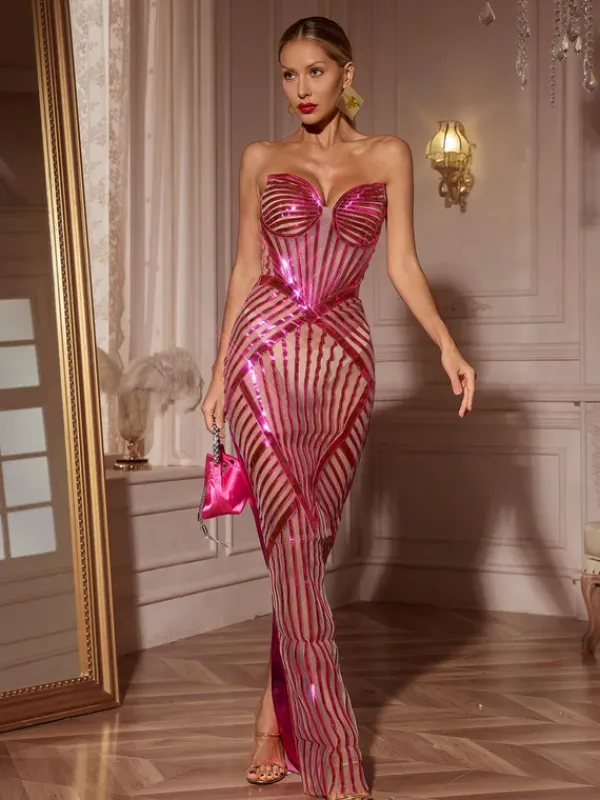 Embellishment|Dresses*Embellishment Joye Strapless Cutout Maxi Dress