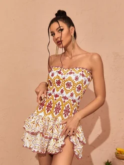 Dresses*Mew Mews Fashion Judson Strapless Ruffle Mini Dress