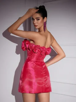 Dresses|Mini Dresses*Mew Mews Fashion Katelynn Strapless Flower Mini Dress