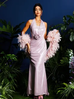 Dresses|Maxi Dresses*Mew Mews Fashion Lahela Halterneck Flower Maxi Dress With Shrug